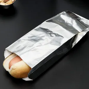 Benutzer definierte Aluminium folie isoliert Bbq Kebab Hot Dog Fast Fried Food Lieferung Gedruckte French Chips Geröstetes Brot Verpackungs beutel