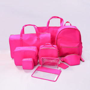 Sac <span class=keywords><strong>de</strong></span> voyage cosmétique en nylon <span class=keywords><strong>de</strong></span> grande taille pour filles, imperméable, avec fermeture éclair dorée multicolore, sac <span class=keywords><strong>de</strong></span> rangement en nylon <span class=keywords><strong>de</strong></span> grande taille - Product Image 5