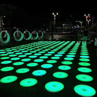 Lumière LED circulaire portable colorée, brique lumineuse LED 3D numérique, piste de danse sensible pour discothèque, scène