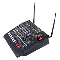 Console de mixage professionnelle 6 canaux pour scène, avec amplificateur intégré, console de mixage audio
