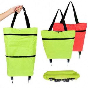 Bolsa de Compras Plegable Reutilizable Ecológica de Tela Oxford con Ruedas, Portátil para Supermercado y Tienda de Abarrotes, Venta al Por Mayor - Product Image 1