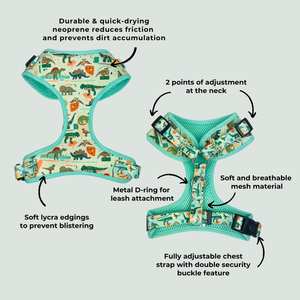 Arnés y Correa para Perro con Diseño de Flores, Juego de Arnés de Lujo Ajustable y Antitirones para Mascotas con Asa - Product Image 2