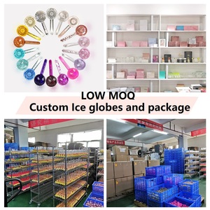 Hot bán chức năng thủy tinh chịu nhiệt độ cao và thấp hồng Facial Massager Ice quả cầu cho khuôn mặt chăm sóc sắc đẹp - Product Image 2