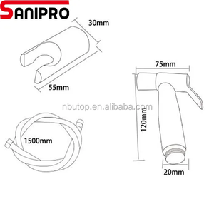 Настенный душ SANIPRO из нержавеющей стали для унитаза <span class=keywords><strong>Jet</strong></span> Shattaf, спрей для биде, мусульманский ручной распылитель, смеситель для здоровья, Набор смесителей для душа - Product Image 6