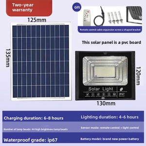 2025 mới ngoài trời Vườn nông thôn hộ gia đình không thấm nước trong nhà LED chiếu sáng đường phố năng lượng mặt trời ánh sáng - Product Image 6