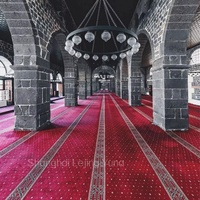 Tapis de mosquée tissés en nylon-polyester sur mesure - Design moderne à poils longs - Vente en gros directe usine, ignifuge classe B1, export
