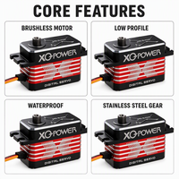 Nouveau Moteur Servo Métallique Brushless 25KG à Profil Bas XQ-BLS325 Programmable Haute Vitesse 8.4V pour Voiture RC Drift 1/10 (Modèle 2026)