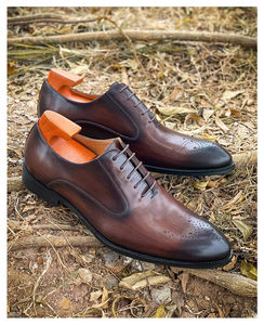 Zapatos de Vestir Formales para Hombre, Estilo Oxford Casual, Sin Cordones, Punta en Pico, Microfibra de Cuero, Impermeables, Transpirables, con Soporte de Arco - Product Image 3