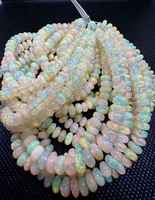 Acheter perles d'opale éthiopienne de haute qualité rondelle lisse 3-8mm pour la fabrication de bijoux et de bracelets en pierre naturelle