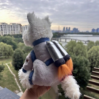 Peluche Rocket Dog Fun, poupée de confort avec rembourrage en coton PP, hauteur 31-50 cm, cadeau pour l'anniversaire ou les fêtes de votre petite amie