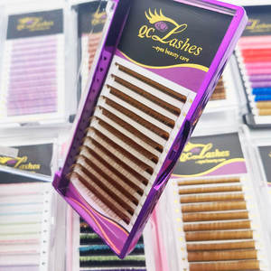 ส่วนบุคคลสีน้ําตาลแคชเมียร์ขนตาขยายปริมาตรถาด 0.05/0.07 กาแฟสีน้ําตาลขนตาถาดฉลากส่วนตัวขนตามิงค์ต่อขนตา - Product Image 1