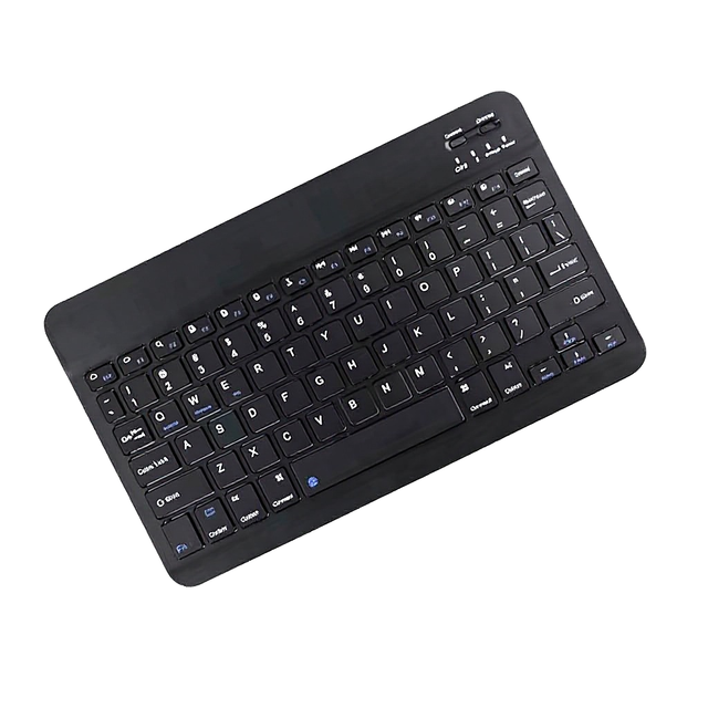 Hot Sale BT Slim MINI Ultra Thin Rechargeable 2.4Ghz Wireless Optical Gateron LED Plastic Keyboard in Stock for 10 Inch IPAD