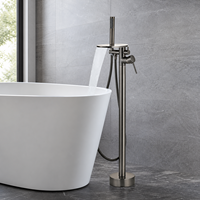 Robinet en laiton de luxe moderne - Robinet de salle de bain - Robinets pour salle de bain finition chromée - Accessoires sanitaires écologiques