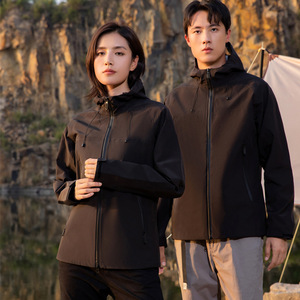 เสื้อแจ็คเก็ตกลางแจ้งแบบ unisex 3 in 1 ถอดแยกได้ กันลม กันน้ำ สำหรับเดินป่า ตั้งแคมป์ วิ่ง ปีนเขา อุ่นสบายสำหรับฤดูใบไม้ร่วงและฤดูหนาว - Product Image 4