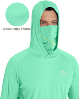Chemise de protection solaire à manches longues pour homme, à capuche, UPF 50+, séchage rapide, pour la pêche, la natation, le surf, logo personnalisé
