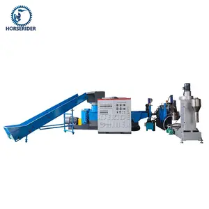 Horserider 500kg/hr LLDPE HDPE waste plastic recycle machinery recycling pelletizing machine Pelletizer plastic granulator