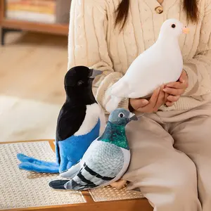시뮬레이션 비둘기 인형 새 인형 작은 흰색 비둘기 까치 봉제 비둘기 장난감 어린이 선물 Ragdoll 도매