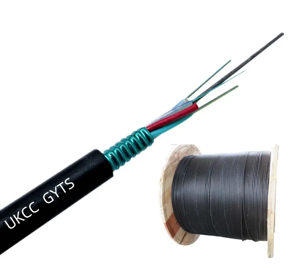 Câble à fibre optique blindé à 8 cœurs Fibre optique extérieure multimode GYTC8S GYXTW GYTA GYTS GYTY Câble à fibre optique aérien