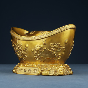 Ornement en Laiton Extra Large Gravé Quatre Saisons Décoration Maison Bureau Cadeau Nouvel An Chinois - Product Image 1