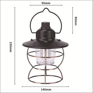 Multi functional lighting waterproof atmosphere portable led camping lamp lantern outdoor retro camping lamp