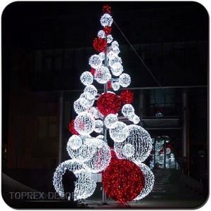 Detachable <strong>Artificial</strong> Street Decorations Spherical <strong>3D</strong> Pe Snowing Christmas <strong>Tree</strong> With Led <strong>Light</strong> - Product Image 5