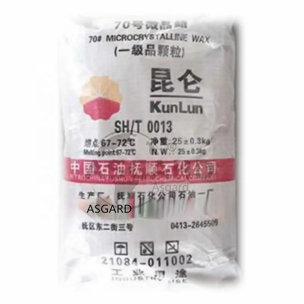 Kunlun brand white granular 70 75 80 Fully refined Microcrystalline wax for Making paraffin craft candle wax