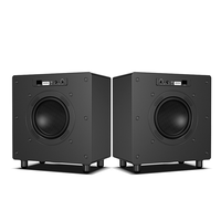 Caisson de basses actif scellé de 12 pouces, caisson de basses numérique de 1800 watts, système d'amplification de cinéma maison haute fidélité