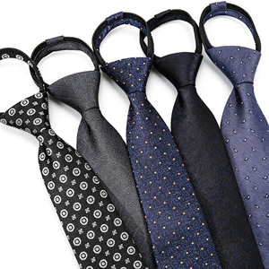 Cravates à fermeture éclair pré-nouées en gros pour hommes – Cravate formelle prête à porter pour affaires, mariage, marié, uniforme - Product Image 2