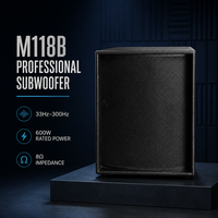 Subwoofer M118B Single 18 Inch 600W 8 Ohm 33Hz-300Hz 105dB Speaker Bass untuk Panggung Konser, Aula Acara, dan Audio Klub