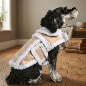 Abrigo de Invierno para Perro de Piel Sintética con Diseño de Chaleco Acolchado para Perros Pequeños, Estilo Clásico, Ropa Informal - Product Image 3