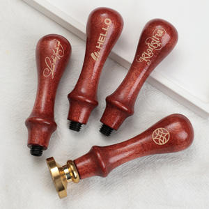 Poignées de sceau en cire en bois personnalisées au laser, faites à la main avec logo gravé pour fournitures artisanales - Product Image 1