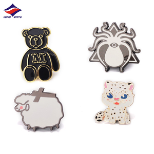 Longzhiyu de romántico globo <span class=keywords><strong>casa</strong></span> Pines de solapa lindo conejo Pines de esmalte con gafas Robot de dibujos animados insignias para decoraciones - Product Image 6