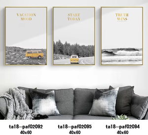 Pintura al Óleo Enmarcada de 3 Paneles con Vista al Lago, Estilo Naturaleza Muerta Abstracta, Arte de Pared Ecológico para Sala de Estar Interior - Product Image 2