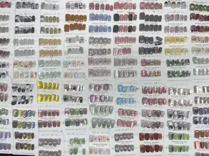 Set di 10 <span class=keywords><strong>Unghie</strong></span> Finte Staccabili in ABS, <span class=keywords><strong>Unghie</strong></span> Artificiali Pressate di Alta Qualità, Vendita all'Ingrosso, Fatte a Mano - Product Image 4