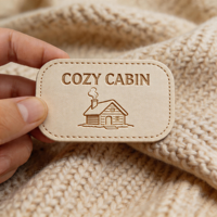Étiquettes et patchs en cuir véritable personnalisés avec logo en relief pour vêtements, sacs et chaussures