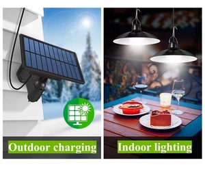 Nuovo lampadario <span class=keywords><strong>solare</strong></span> <span class=keywords><strong>LED</strong></span> super luminoso retro lampadina esterna impermeabile risparmio energetico interni doppi <span class=keywords><strong>fari</strong></span> - Product Image 4