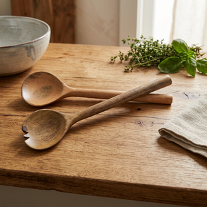 Utensilios para Ensalada de Madera de Mango Natural, Ecológicos, Aptos para Lavavajillas, Herramientas Manuales para Ensalada - Product Image 2