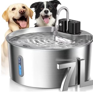 Bebedero para Mascotas de Gran Capacidad de 7L, Dispensador de Agua Automático Inalámbrico para Perros y Gatos con Batería Recargable de 4000 mAh, Acero Inoxidable - Product Image 5