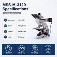 Microscopio Metalográfico Trinocular Infinity de Fabricante con División 5:5 para Pruebas de Control de Calidad en Electrónica SMT CE MSS-M-3120