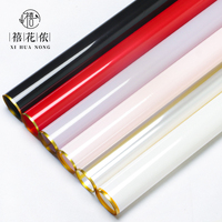 Papier d'emballage pour fleurs Xihuanong Gold Ion, bordure dorée, semi-transparent, DIY, fait main, pour boutique de fleurs