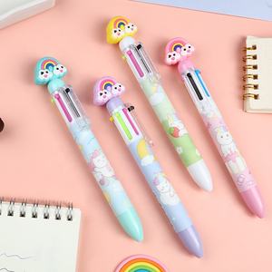 2023 mignon 6 couleurs stylos <span class=keywords><strong>arc</strong></span>-<span class=keywords><strong>en</strong></span>-<span class=keywords><strong>ciel</strong></span> nuage Multi couleur stylo pour écrire bureau fournitures scolaires papeterie - Product Image 3