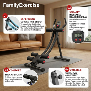 Macchina per Modellare la Vita con Design a Doppia Pista, Regolazione Multilivello, Attrezzo per Allenamento Addominale, Rullo per Dimagrimento Addominale, Attrezzatura Fitness per Casa - Product Image 3