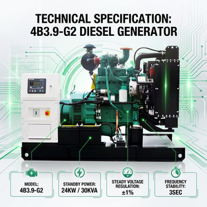 เครื่องกำเนิดไฟฟ้าแท้ 24KW 30KVA รุ่น 4B3.9-G2 แบบโครงเปิด สำหรับใช้งานในอุตสาหกรรม - Product Image 4