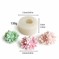 3D-Sonnenblumen-Silikonform für Duftkerzen, Gipsornamentform, Kuchendekorationsform, Schokoladen-Puddingform, Bastelform