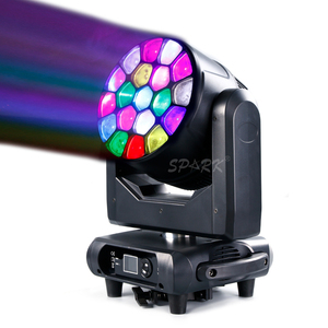 Faro mobile LED Big Bee Eye 19x40W RGBW Zoom Wash Moonflower per palcoscenico, IP33, luce diurna 6000K per eventi, club, matrimoni e feste - Product Image 1