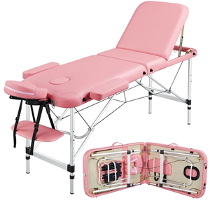 <span class=keywords><strong>Table</strong></span> <span class=keywords><strong>de</strong></span> <span class=keywords><strong>massage</strong></span> pliable légère à 3 sections pour salon <span class=keywords><strong>de</strong></span> beauté avec trou - Product Image 1