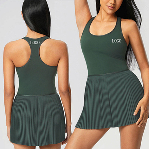 Falda <span class=keywords><strong>de</strong></span> Pickleball sin Mangas con Logotipo Personalizado para <span class=keywords><strong>Mujer</strong></span>, <span class=keywords><strong>Vestido</strong></span> <span class=keywords><strong>de</strong></span> Pádel, Ropa <span class=keywords><strong>de</strong></span> Tenis, Falda <span class=keywords><strong>de</strong></span> Tenis Plisada <span class=keywords><strong>de</strong></span> Una Pieza con Pantalones Cortos y Bolsillos - Product Image 4