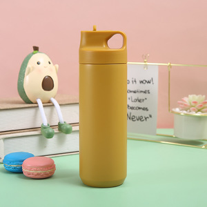 Vaso Térmico de Acero Inoxidable 304, Botella de Agua Deportiva Portátil para Exteriores, Color Sólido, Diseño Simple, Tipo Bolso - Product Image 5