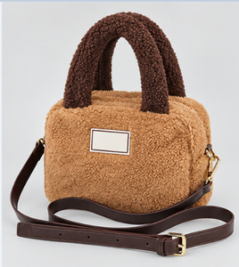 Sac à main en peluche pour femme à motif lettres, personnalisé sur mesure, sac de rangement pour monnaie, sac pour poupée, jouet en peluche, fermeture éclair amovible - Product Image 3