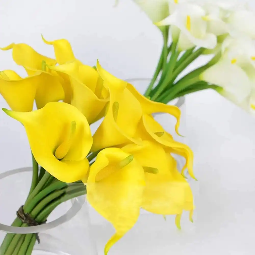 Flowers Real Touch Flower Wholesale Artificial Calla Lily Flowers Real Touch PU Calla Lily Flower Bouquet For Home Wedding Decor